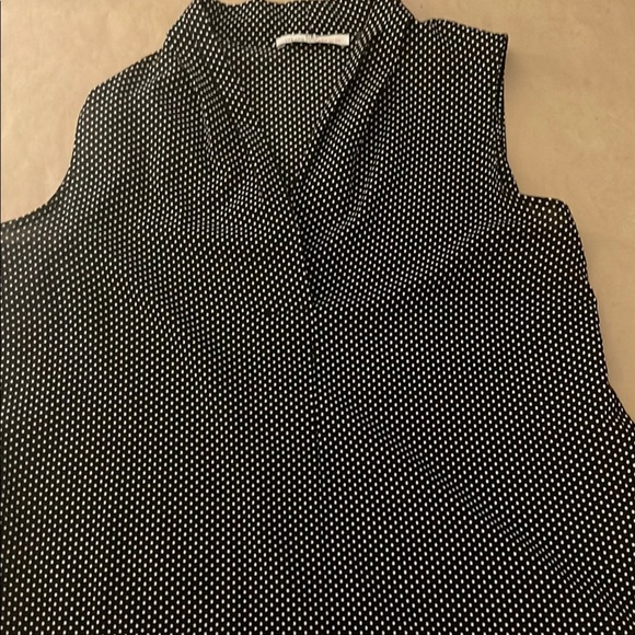 Dex Black and White Polka Dot Tank Top - Picture 1 of 3